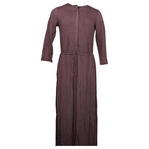 H by Halston Dress Sz 4 3/4 Sleeve Maxi with Drawstring Plum Purple A275437